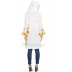 Frilled Kurti with floral print- Off White Frilled Kurti with floral print- Off White